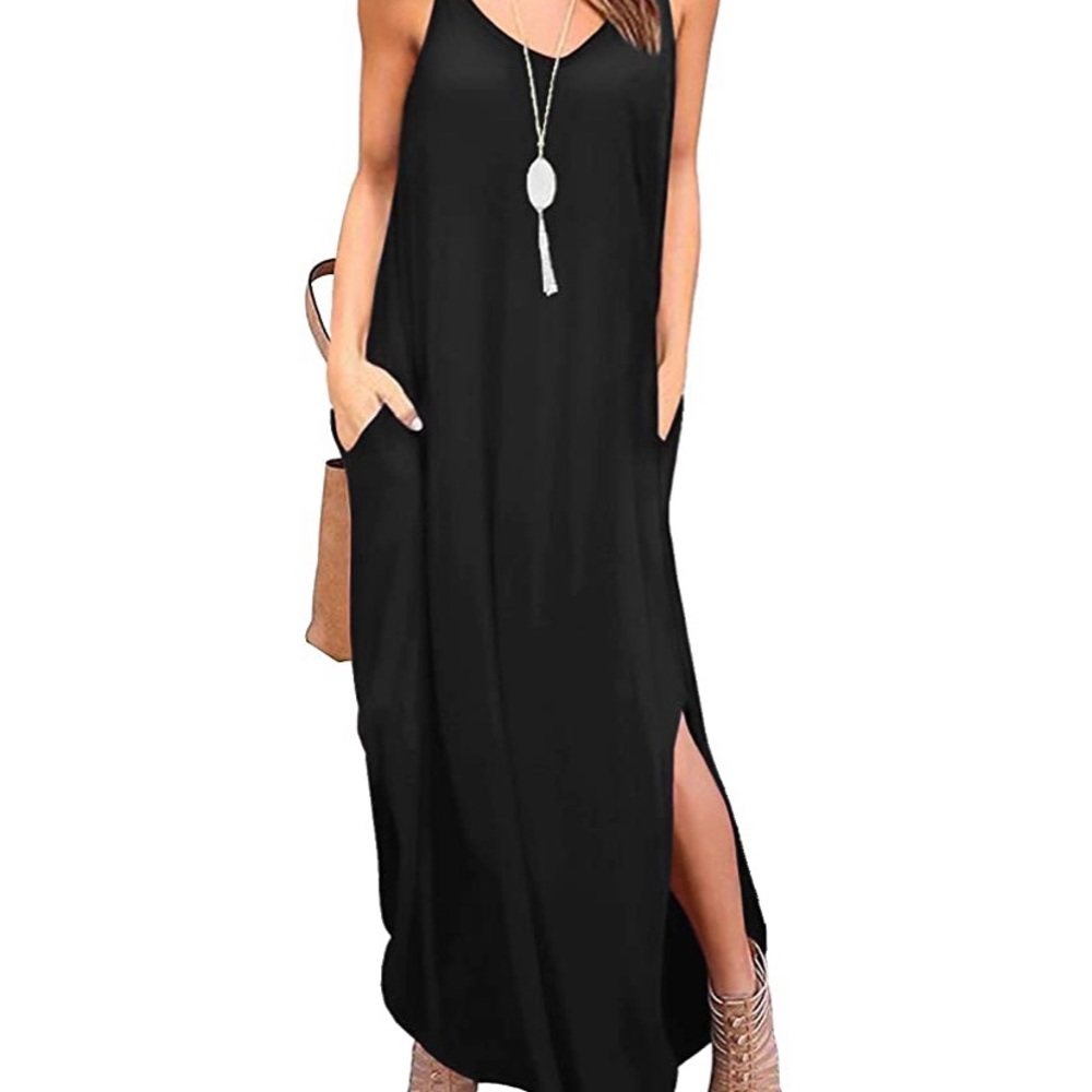Black maxi dress
